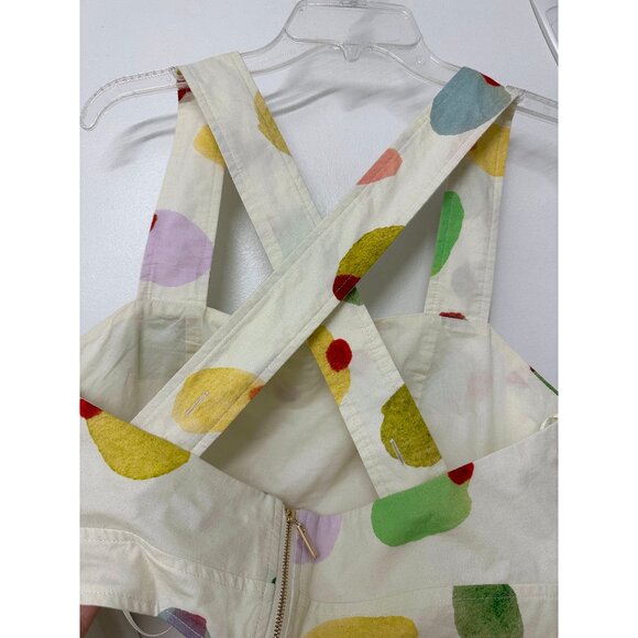 Rachel Antonoff Filthy Martini Olive Print Antonia Crop Top Dots Circles 12 - Picture 10 of 14